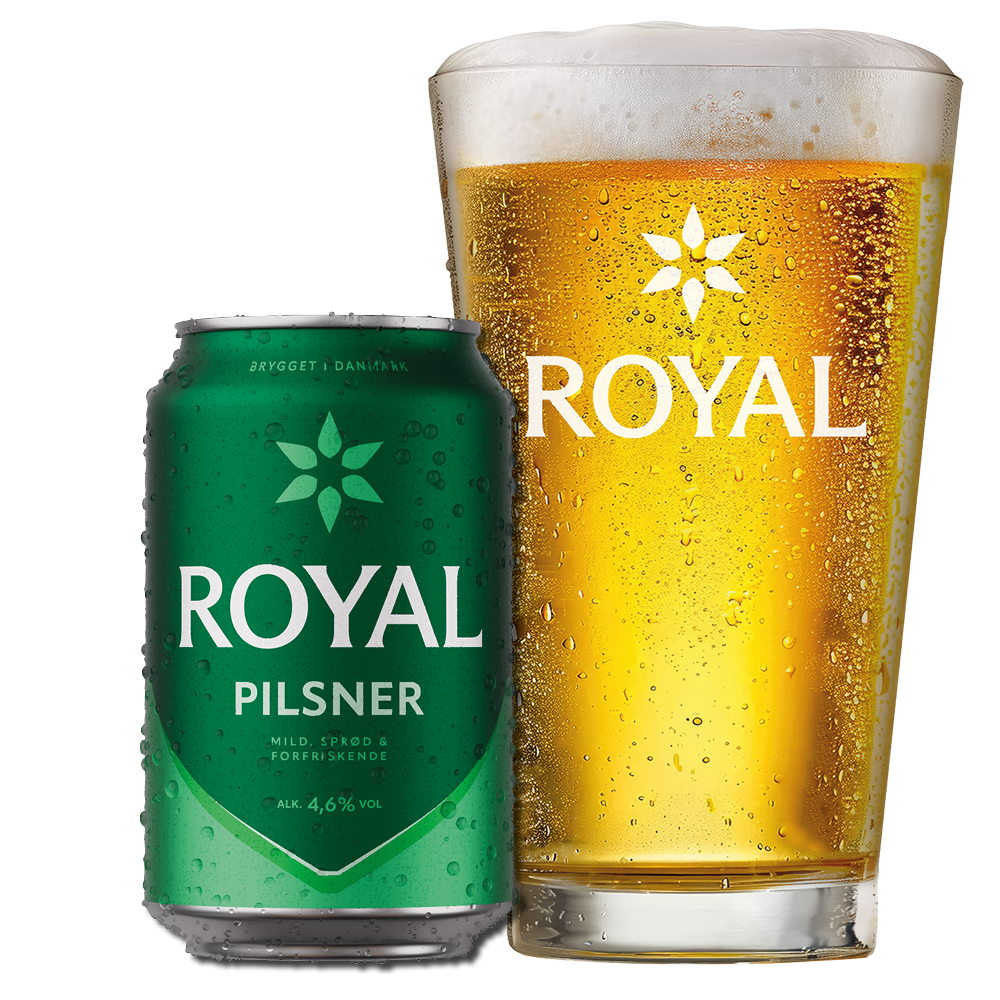 Royal pilsner 4,6% med glas